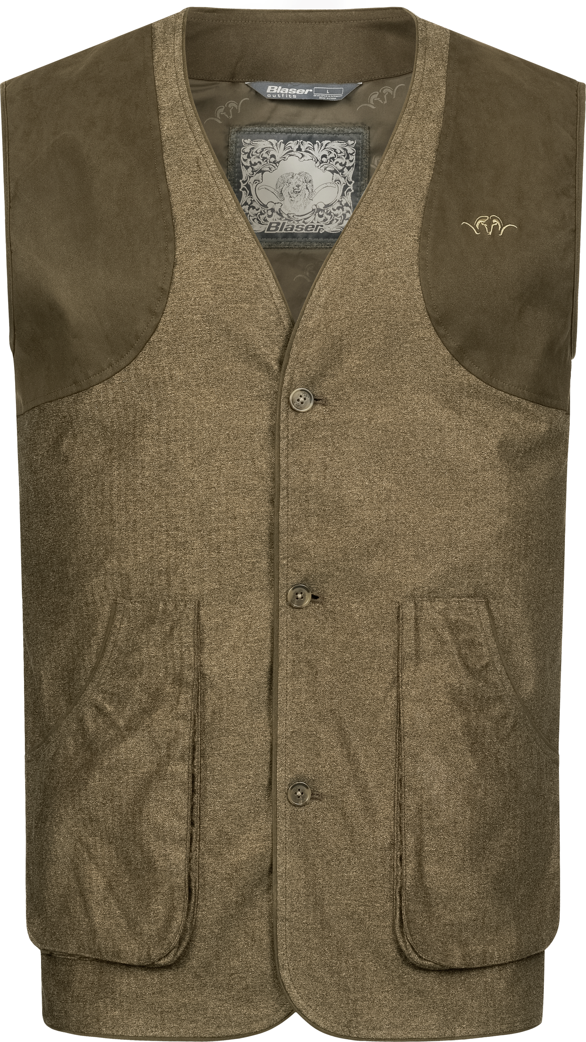 Herren VINTAGE Wing Weste dunkelbraun mélange