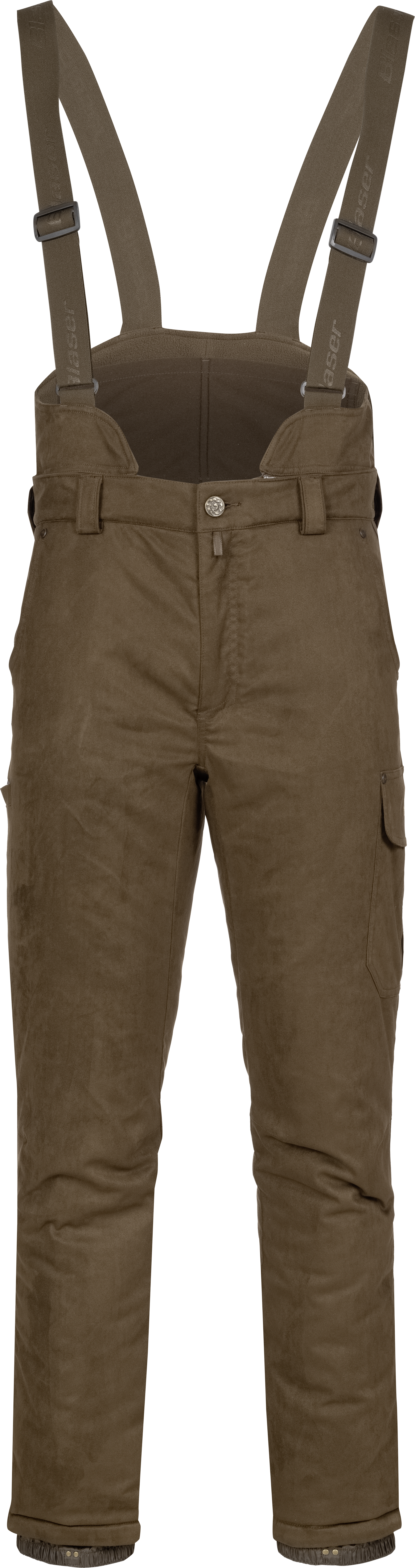 Herren Suede Bib Hose Matti dunkelbraun
