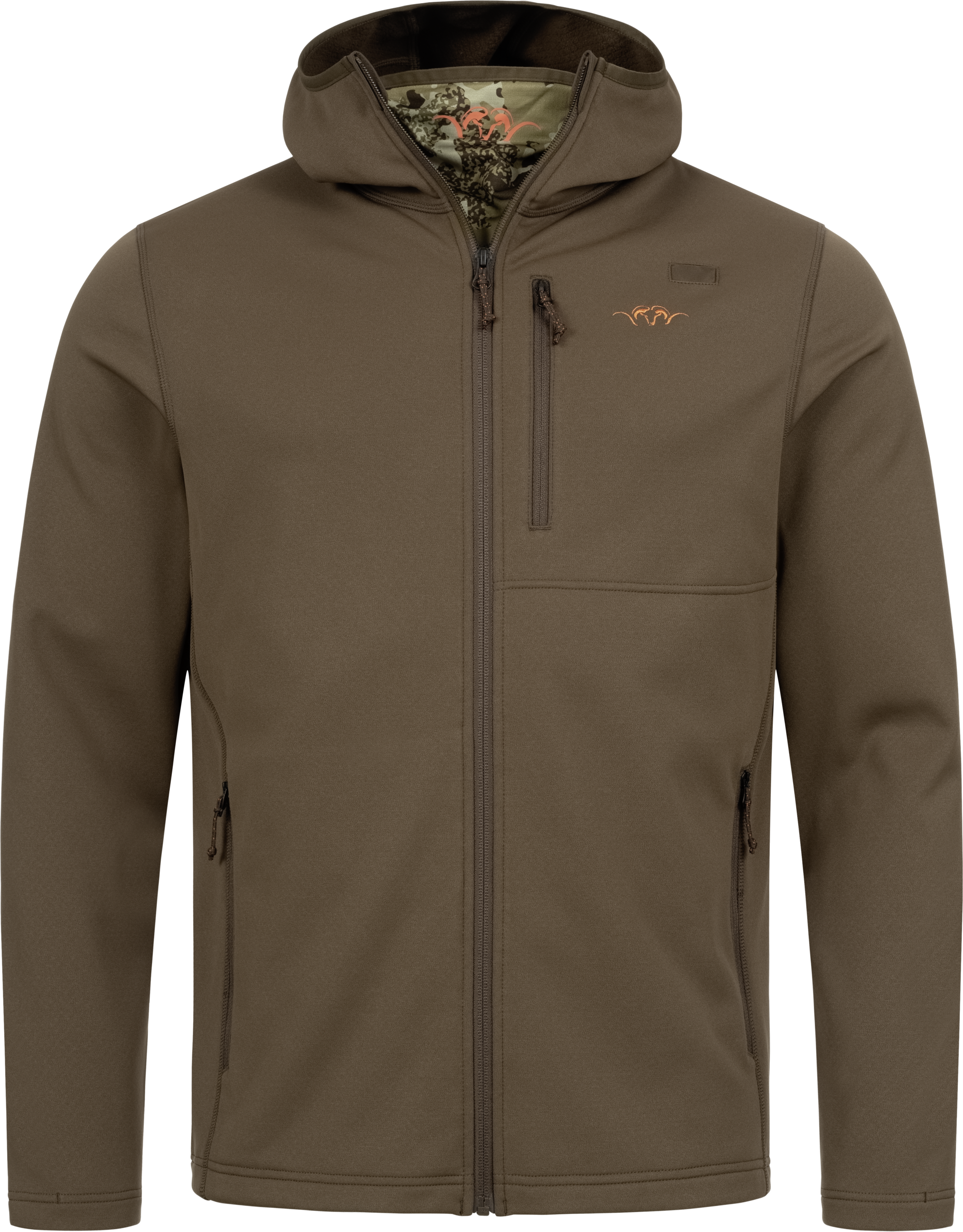 Herren Drain FZ Hoody dunkelbraun1