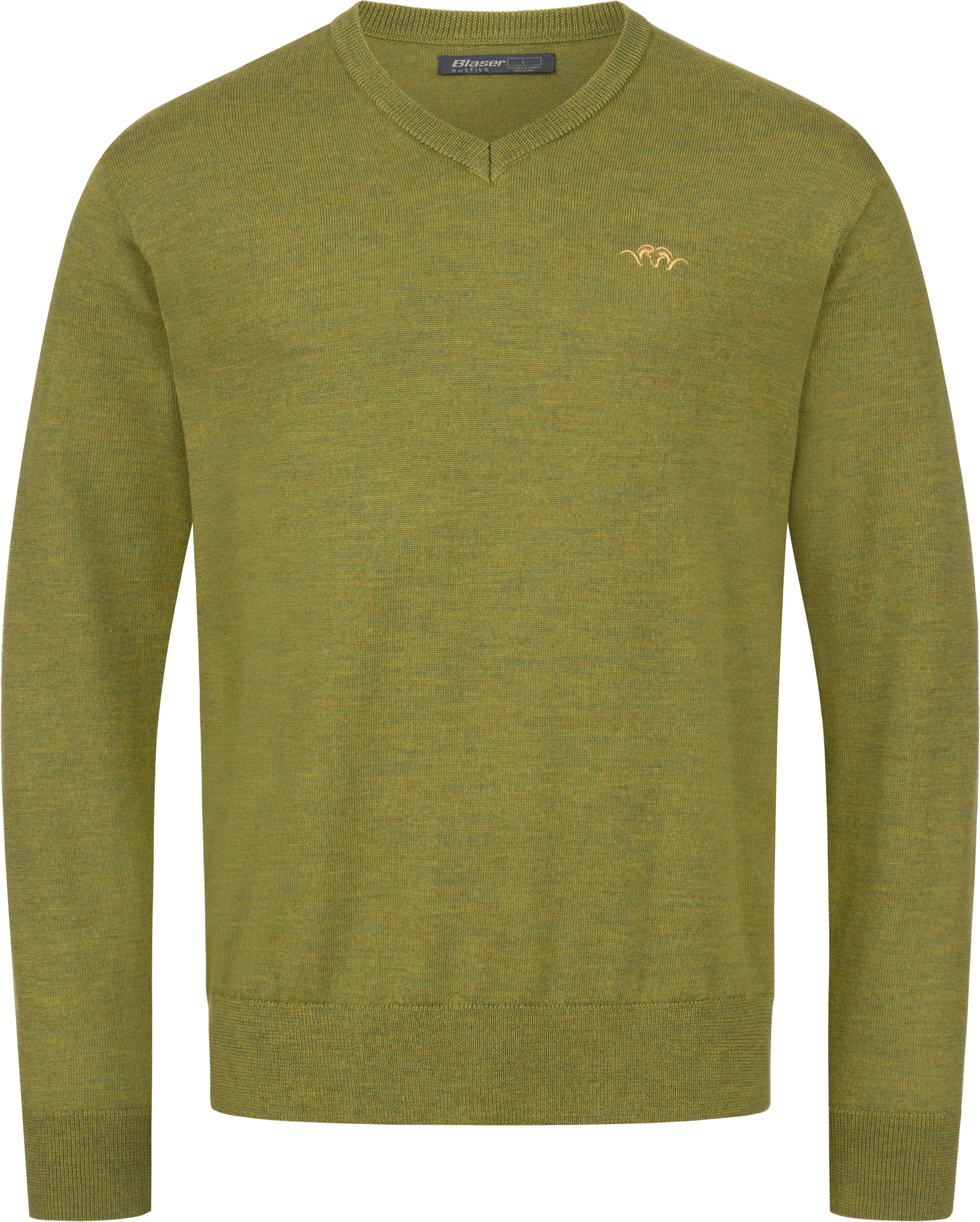 Herren Merino V-Neck Sweater vivid grün