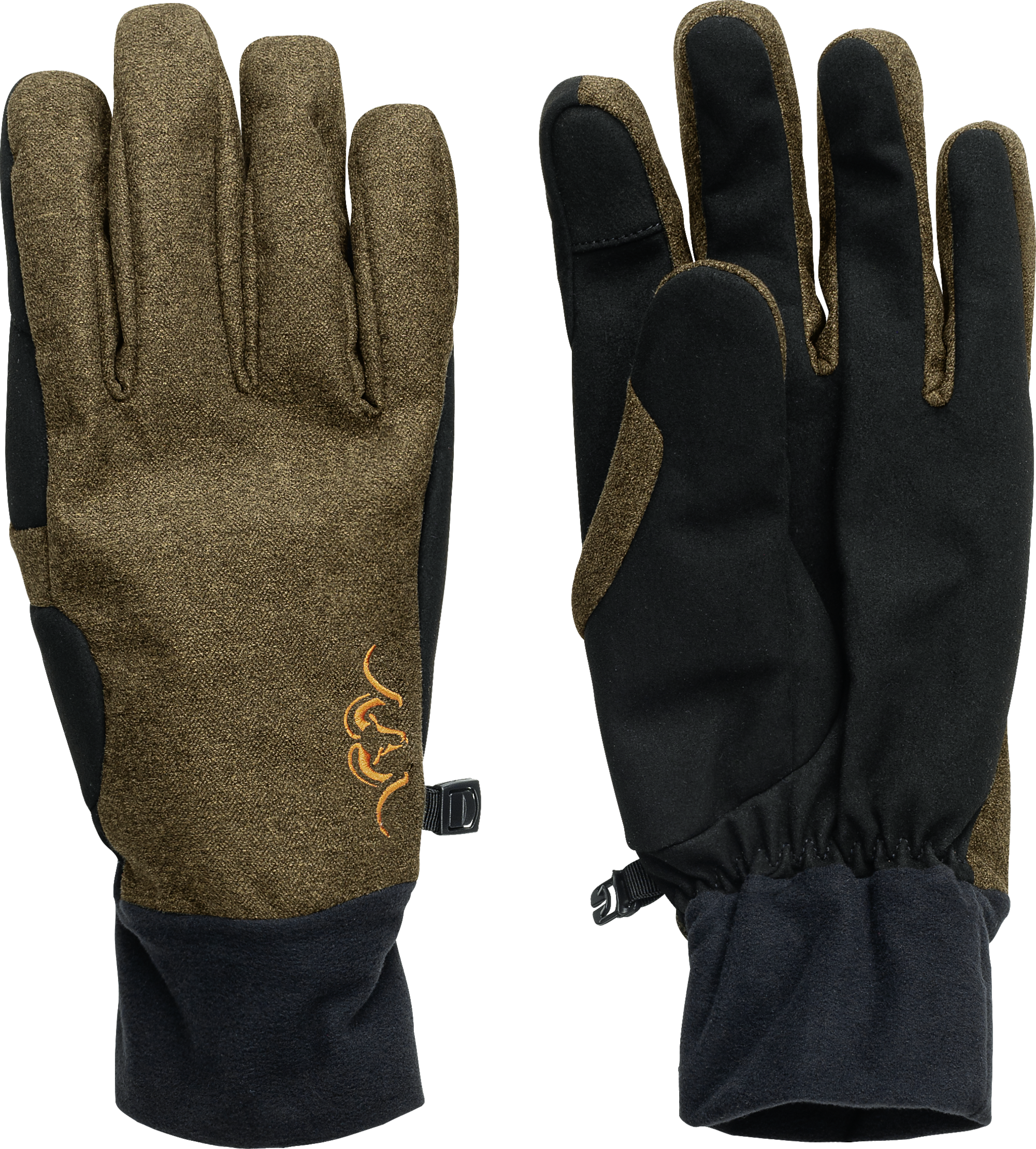 VINTAGE Handschuhe dunkelbraun mélange